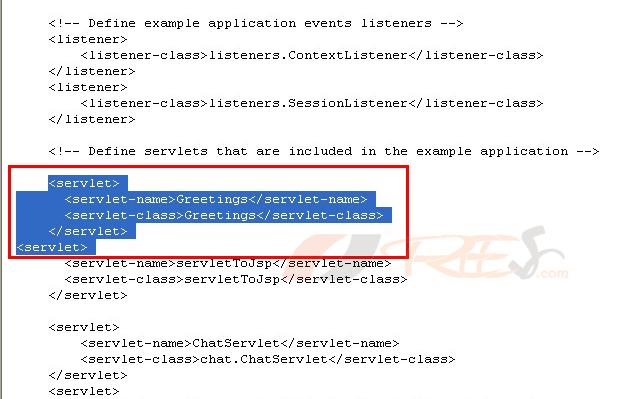 Web.xml file editing