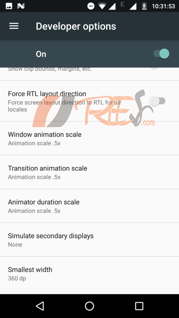 Animation Properties of Moto G4+